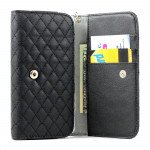 Wholesale Samsung Galaxy S3 S4 S5 Universal Flip Leather Wallet Case with Strap (Black)